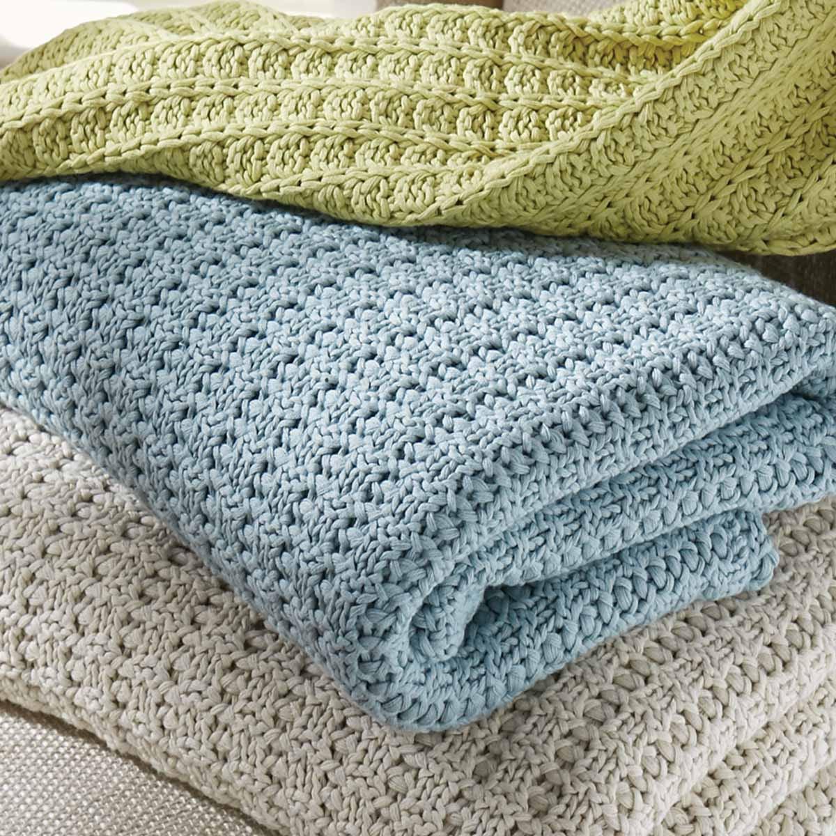 Wayfair Knitted Throw - BLUE MIST 50x60 Park Designs - The Fox Decor