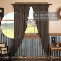 Thumbnail for Kettle Grove Plaid Prairie Long Panel Curtain Scalloped Set of 2 84x36x18 VHC Brands - The Fox Decor