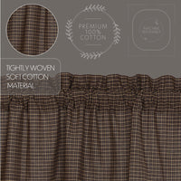 Thumbnail for Kettle Grove Plaid Prairie Long Panel Curtain Scalloped Set of 2 84x36x18 VHC Brands