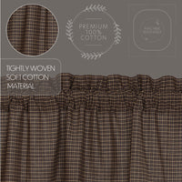 Thumbnail for Kettle Grove Plaid Prairie Long Panel Curtain Scalloped Set of 2 84x36x18 VHC Brands