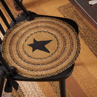 Thumbnail for Kettle Grove Jute Braided Chair Pad Applique Star Set of 6 Natural, Black, Caramel - The Fox Decor