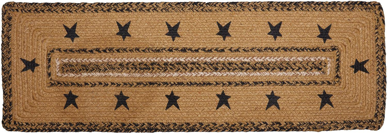Kettle Grove Jute Stair Tread Stencil Stars Border Rect Latex 8.5x27 VHC Brands - The Fox Decor