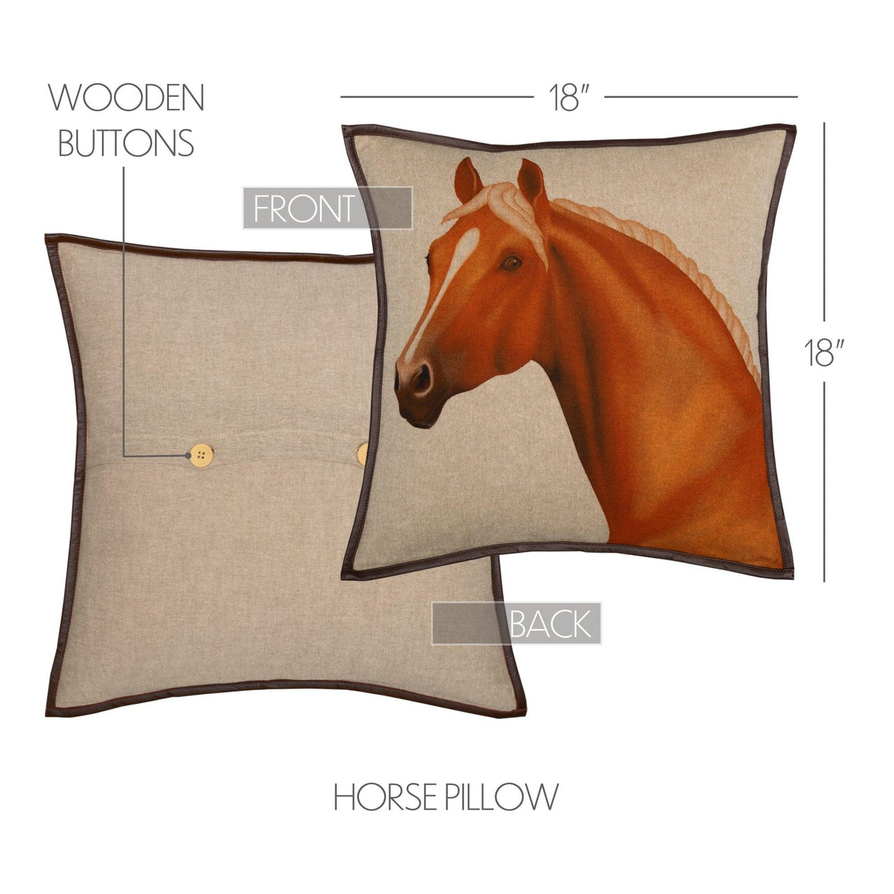Rory Horse Pillow 18x18 VHC Brands