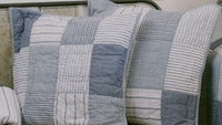 Thumbnail for Sawyer Mill Blue Quilted Euro Sham 26x26 VHC Brands