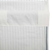 Thumbnail for Sawyer Mill Blue Ticking Stripe Short Panel Curtain Set of 2 63