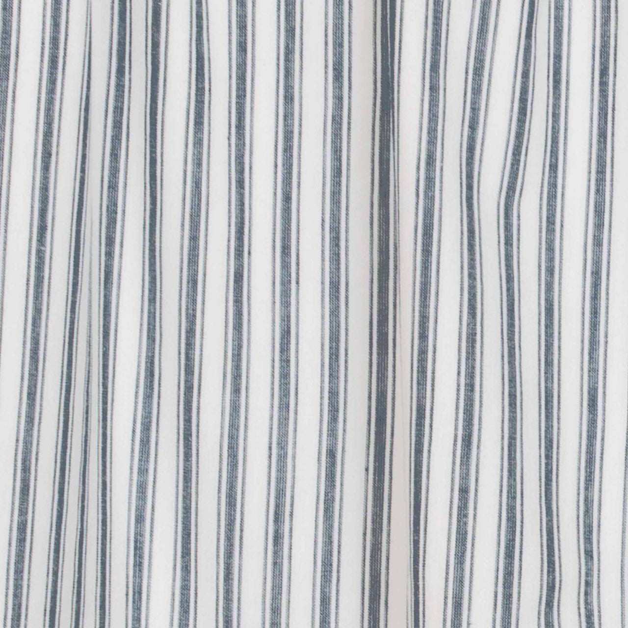 Sawyer Mill Blue Ticking Stripe Short Panel Curtain Set of 2 63"x36" - The Fox Decor
