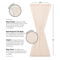 Simple Life Flax Khaki/Antique White/Natural Door Panel 72