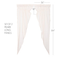 Thumbnail for Simple Life Flax Antique White Prairie Long Panel Curtain Set of 2 84x36x18 VHC Brands - The Fox Decor