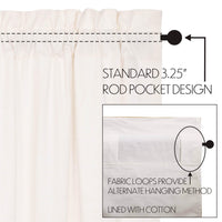 Thumbnail for Simple Life Flax Antique White Prairie Long Panel Curtain Set of 2 84x36x18 VHC Brands - The Fox Decor