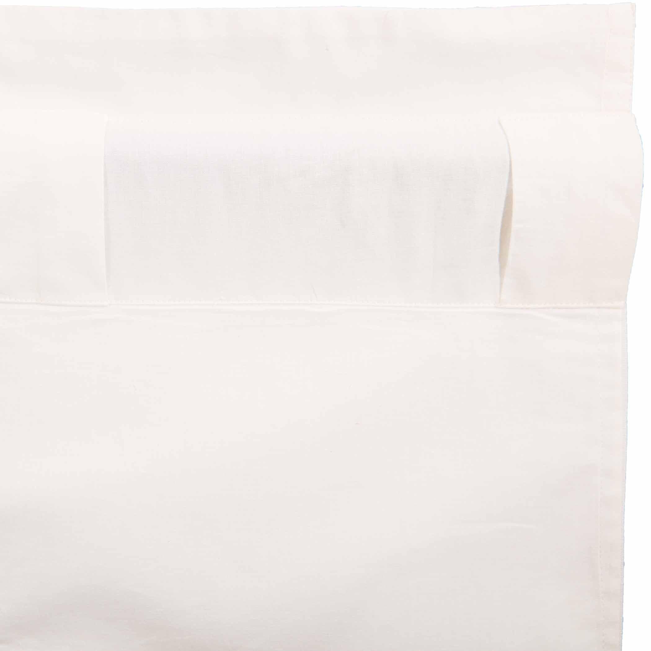 Simple Life Flax Antique White Prairie Long Panel Curtain Set of 2 84x36x18 VHC Brands - The Fox Decor