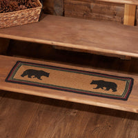 Thumbnail for Wyatt Stenciled Bear Jute Stair Tread Rect Latex 8.5x27 VHC Brands - The Fox Decor