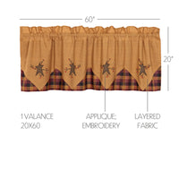Thumbnail for Heritage Farms Primitive Star and Pip Valance Layered Curtain 20x60 VHC Brands
