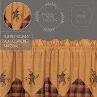 Thumbnail for Heritage Farms Primitive Star and Pip Valance Layered Curtain 20x60 VHC Brands