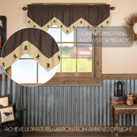 Thumbnail for Kettle Grove Star Valance Curtain Country Black VHC Brands - The Fox Decor