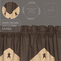 Thumbnail for Kettle Grove Star Valance Curtain Country Black VHC Brands - The Fox Decor