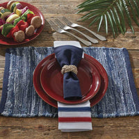 Thumbnail for Indigo Blue Placemat - Chindi Set of 6 Park Designs - The Fox Decor