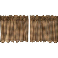 Thumbnail for Cedar Ridge Tier Scalloped Curtain Set of 2 24x36 VHC Brands - The Fox Decor