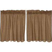 Cedar Ridge Tier Scalloped Curtain Set of 236x36 VHC Brands - The Fox Decor