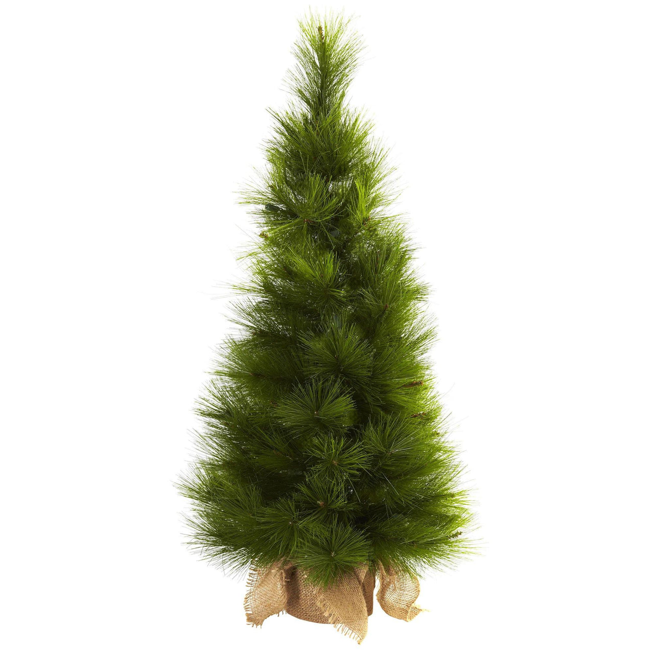 3’ Christmas Tree w/Burlap Bag & Clear Lights - The Fox Decor