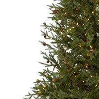 Thumbnail for 7.5’ Classic Pine & Pine Cone Christmas Tree - The Fox Decor