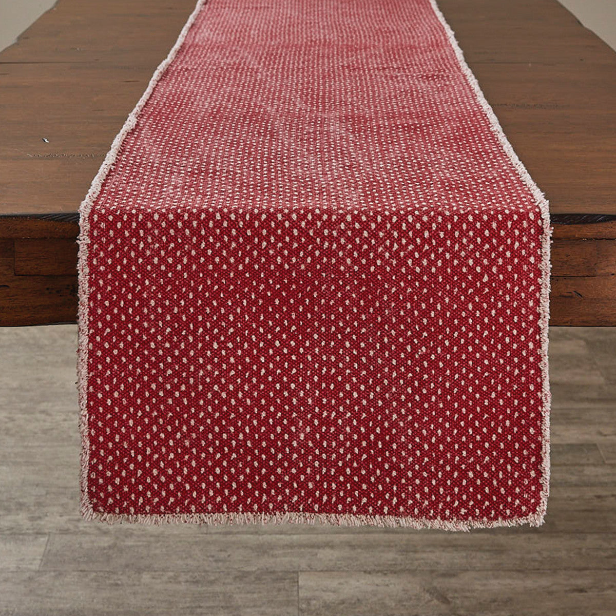 Mini Dots Printed Table Runner - 72"L Red Park Designs - The Fox Decor