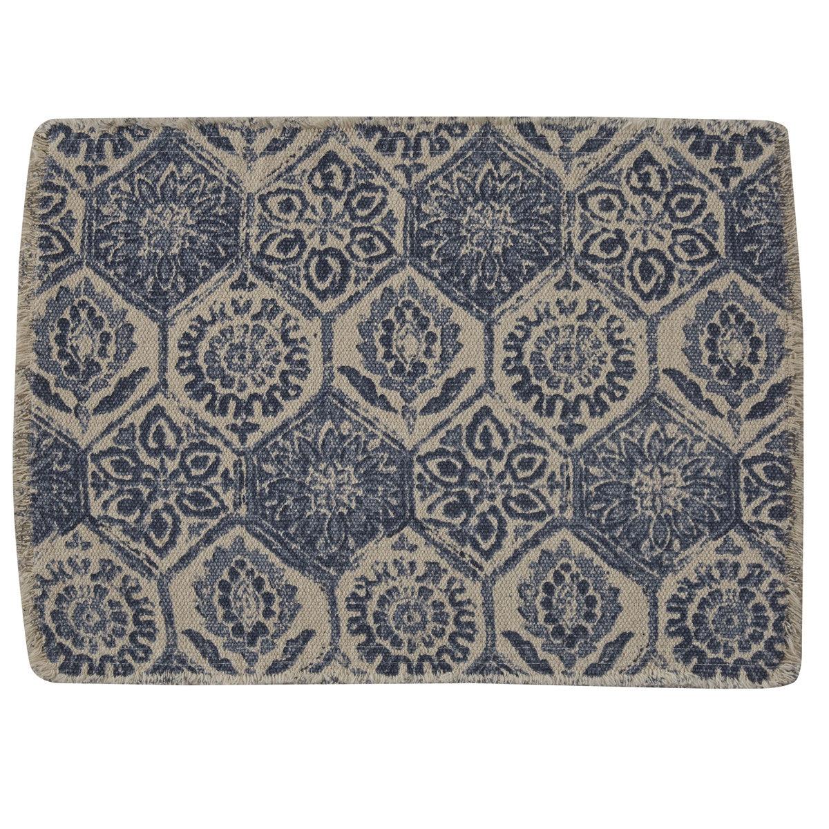 Mosaic Tile Printed Placemats - Blue Set Of 6 Park Designs - The Fox Decor