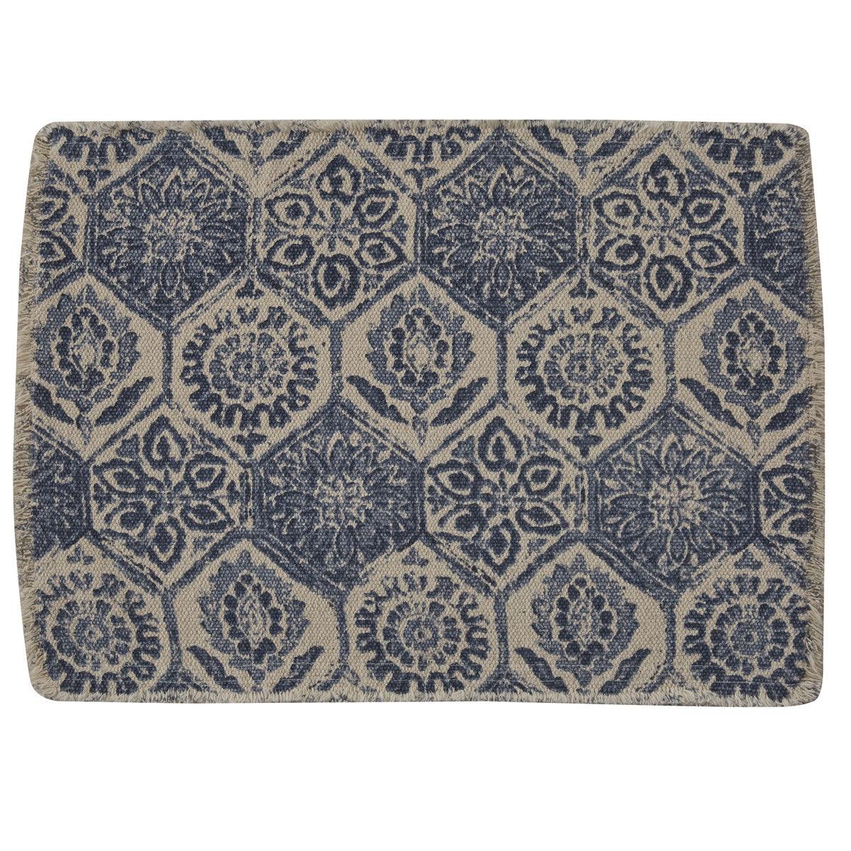 Mosaic Tile Printed Placemats - Blue Set Of 6 Park Designs