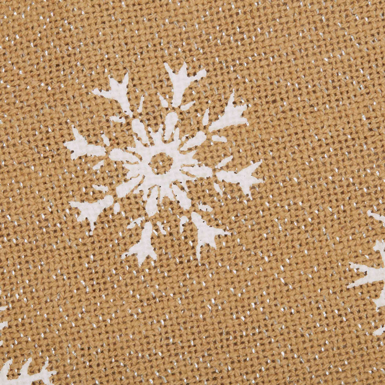Snowflake Burlap Natural Stocking 12x20 VHC Brands