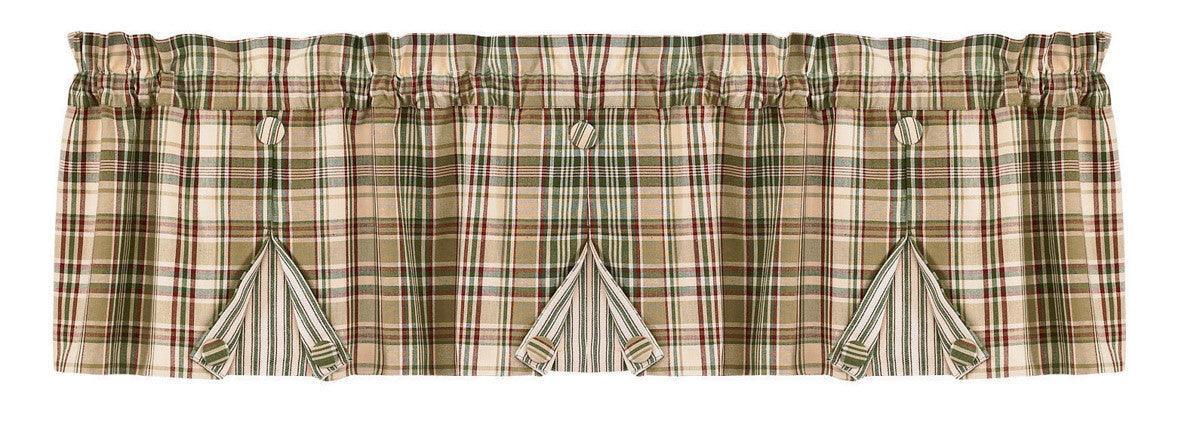 Thyme Valance - Pleated Button Park Designs - The Fox Decor