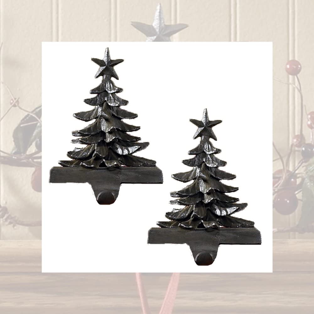Christmas Tree Stocking Hanger - Iron Finish Set of 2 Park Designs