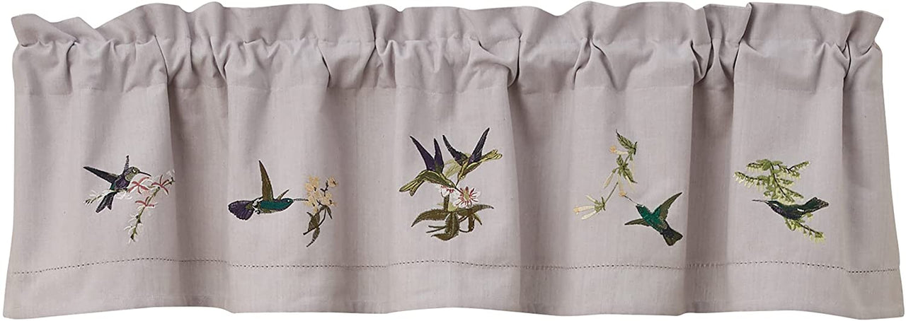 Hummingbird Embroiderd Lined Valance Park Designs