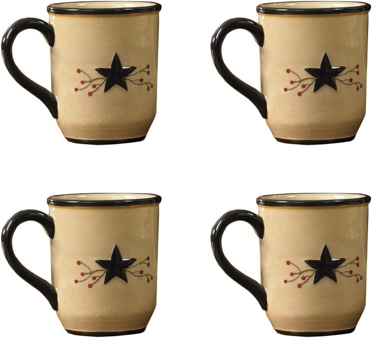 Star Vine Farmhouse Mugs - Set of 4 Park Designs