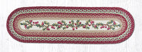 Thumbnail for Cranberries Oval Patch Jute Braided Table Runner for Christmas Earth Rugs