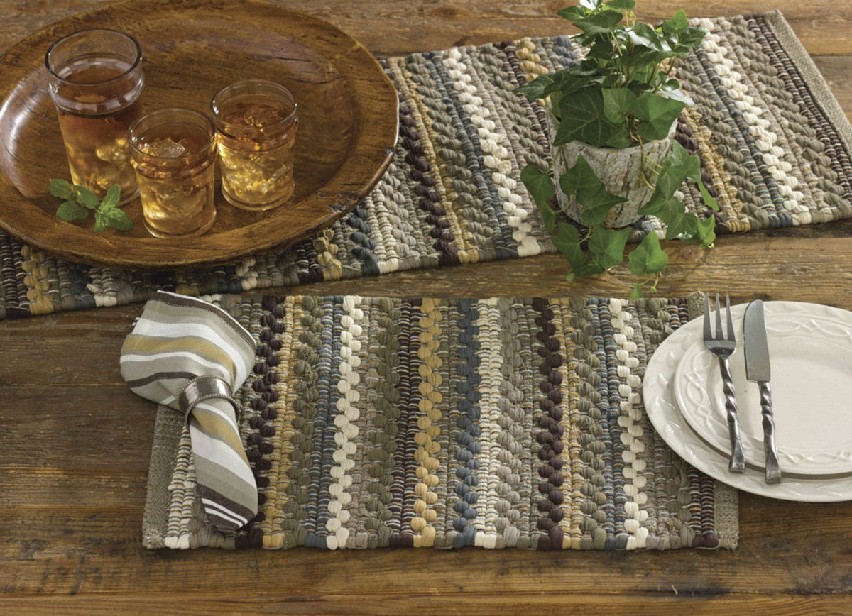 Mineral Stripe Placemats - Chindi Set Of 6 Park Designs