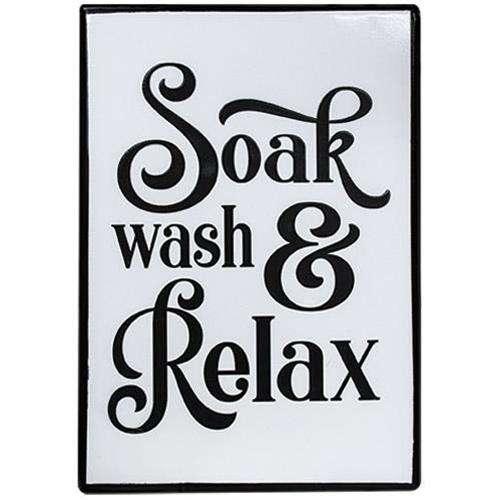 Soak, Wash, Relax Metal Sign - The Fox Decor