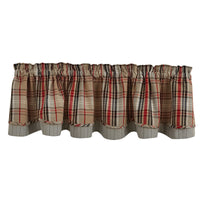 Thumbnail for Bear Country Plaid Valance - Lined Layered Park Designs