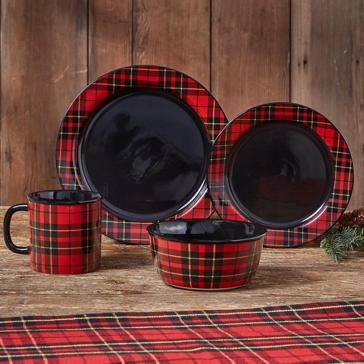 Sportsman Plaid Salad Plates - Set of 4 Park Designs