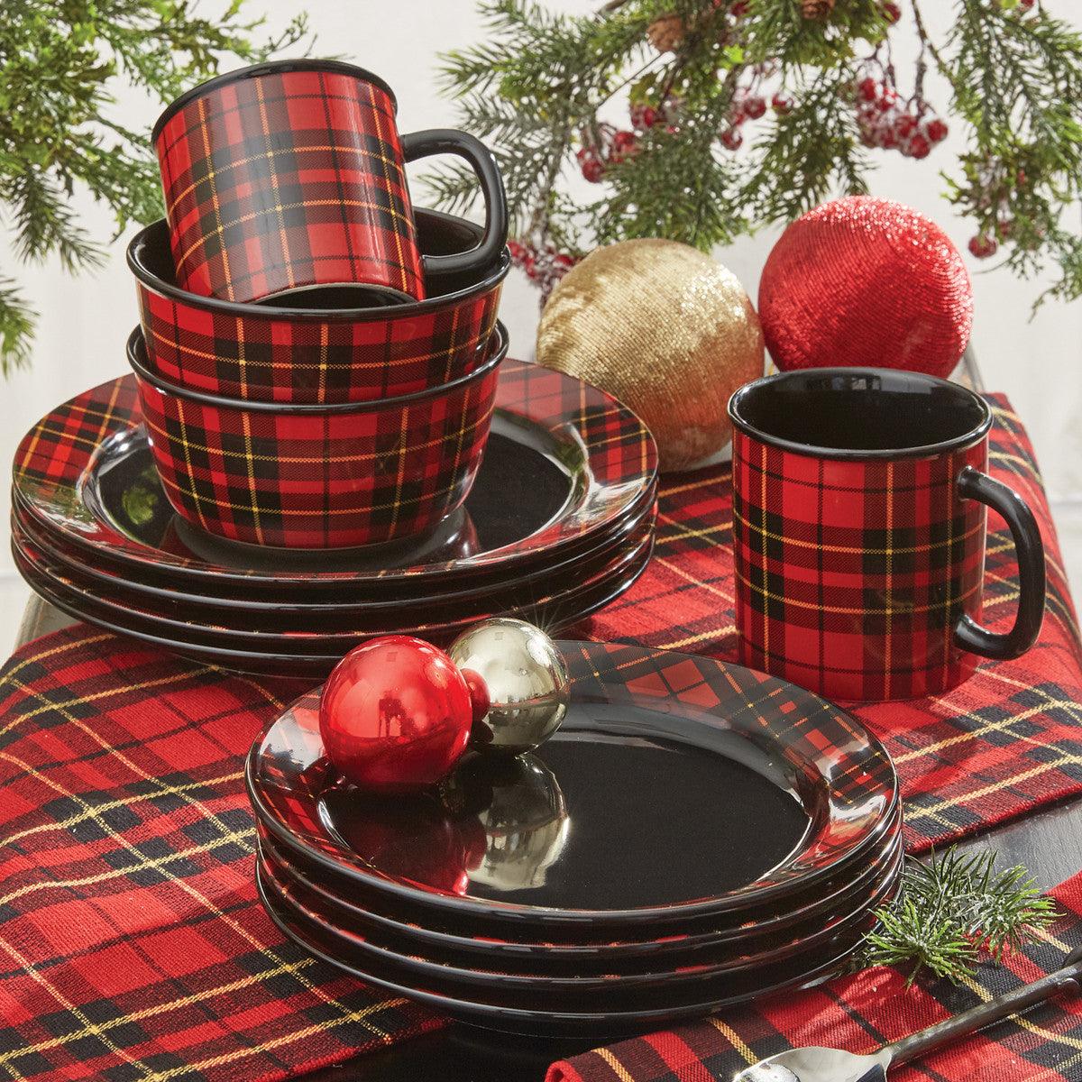 Sportsman Plaid Salad Plates - Set of 4 Park Designs