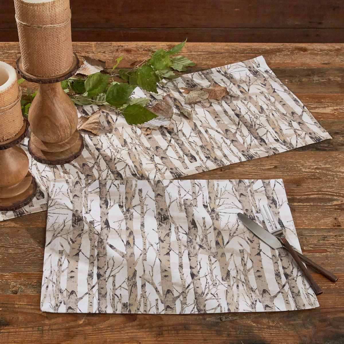 Birch Forest Placemats - Set Of 6 Park Designs - The Fox Decor
