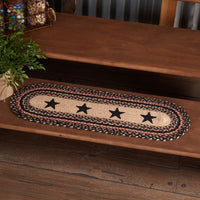 Thumbnail for Colonial Star Jute Stair Tread Oval Latex 8.5x27 VHC Brands