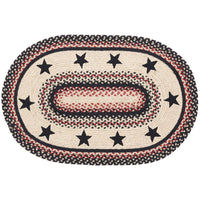 Thumbnail for Colonial Star Jute Braided Rug Oval with Rug Pad 20