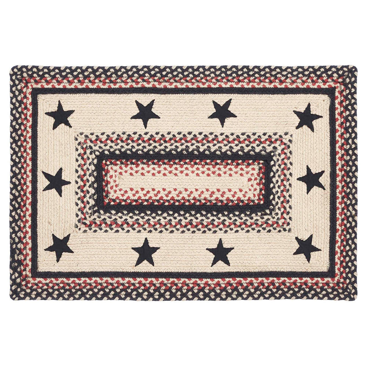 Colonial Star Jute Braided Rug Rect with Rug Pad 20"x30" VHC Brands