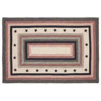 Thumbnail for Colonial Star Jute Braided Rug Rect with Rug Pad 4'x6' VHC Brands