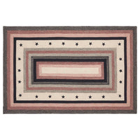 Thumbnail for Colonial Star Jute Braided Rug Rect with Rug Pad 5'x8' VHC Brands