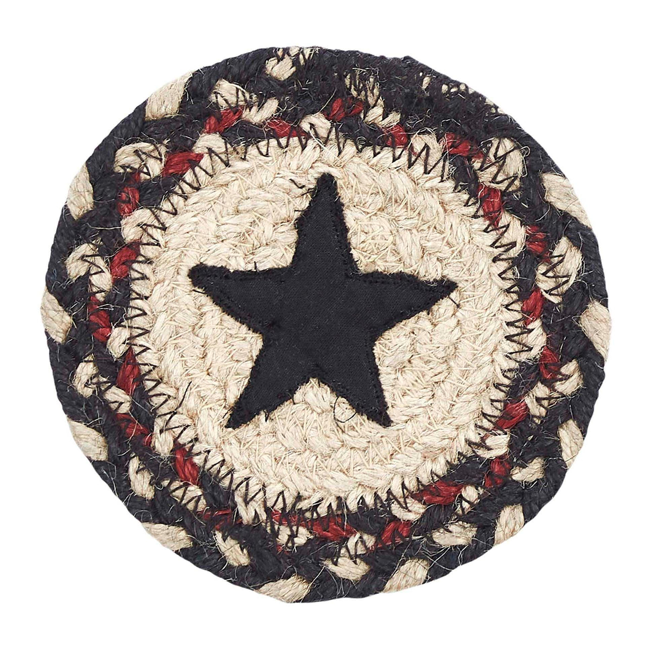 Colonial Star Jute Coaster Set of 6 VHC Brands - The Fox Decor