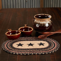 Thumbnail for Colonial Star Jute Braided Oval Placemat 12