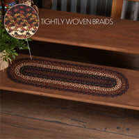 Thumbnail for Beckham Jute Stair Tread Oval Latex 8.5x27 VHC Brands