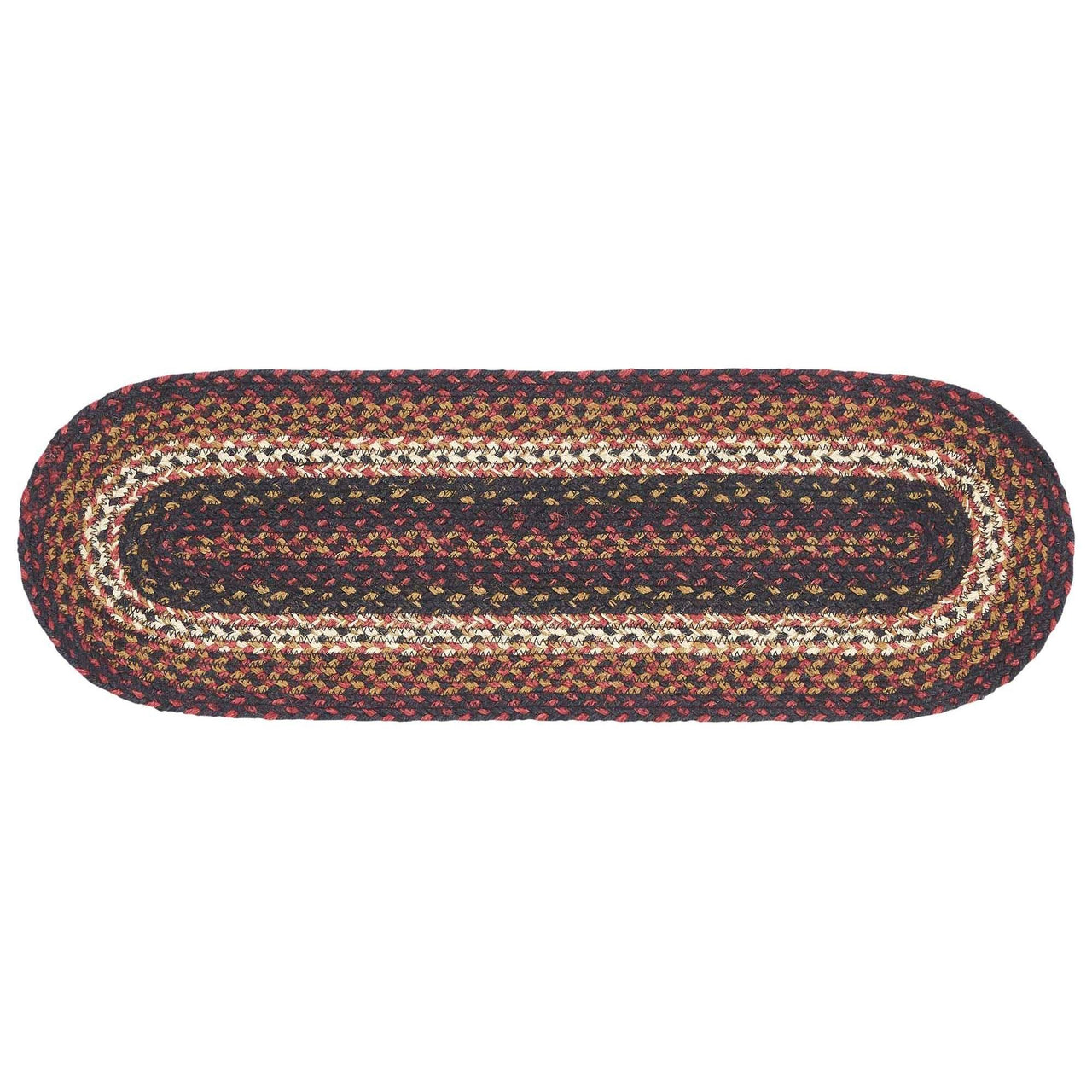 Beckham Jute Stair Tread Oval Latex 8.5x27 VHC Brands - The Fox Decor