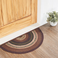 Thumbnail for Beckham Jute Braided Rug Half Circle with Rug Pad 16.5