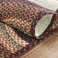 Thumbnail for Beckham Jute Braided Rug Half Circle with Rug Pad 16.5